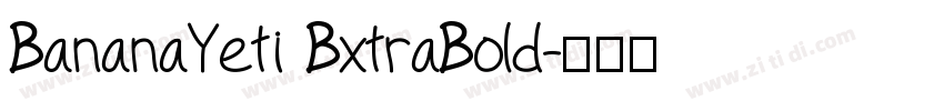 BananaYeti BxtraBold字体转换